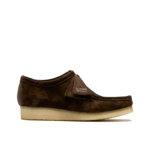 Q7540 Zapato Hombre Clarks Originals Wallabee Dark Brown Gamuza