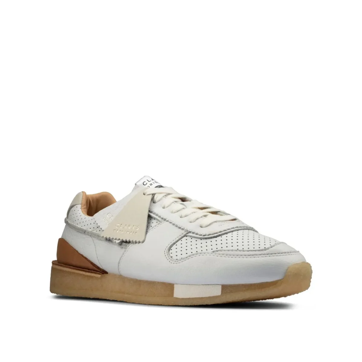 Q7456 Tenis Casual Hombre Clarks Originals Tor Run White Leather - Imagen 2