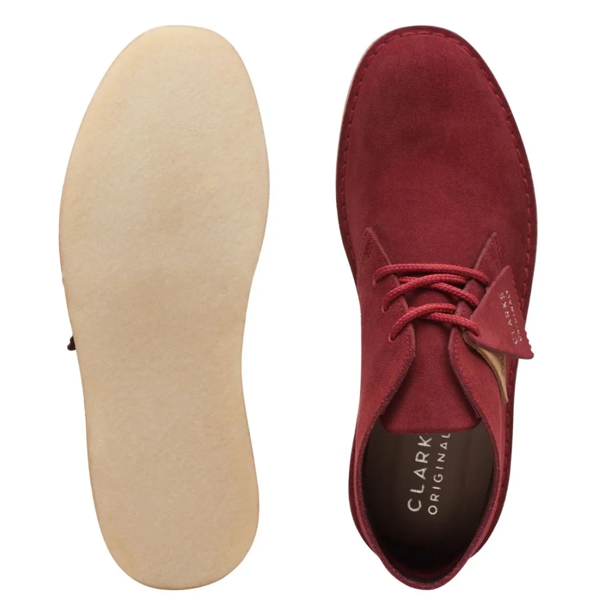 Q7127 Bota Hombre Clarks Originals Desert Cup Gamuza Roja - Imagen 4