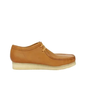 Q7541 Zapato Hombre Clarks Originals Wallabee Tan Cuero Cafe Claro