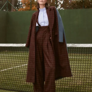 ABRIGO KATHERINE CUADROS BURDEOS