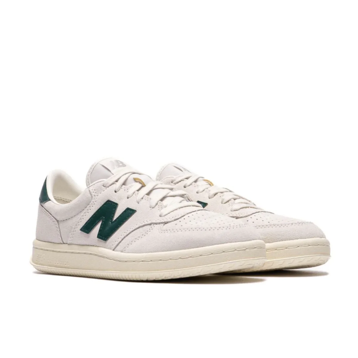 Q7471 Tenis Hombre New Balance T500 Blanco Verde - Imagen 2