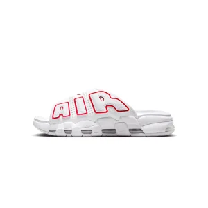 Q7371 Nike Air More Uptempo Slide White Red