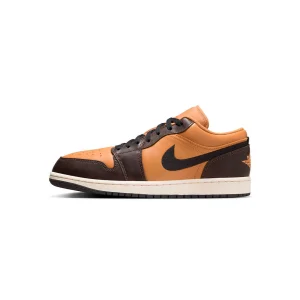 Q7460 Tenis Hombre Air Jordan 1 Low Flax and Baroque Brown